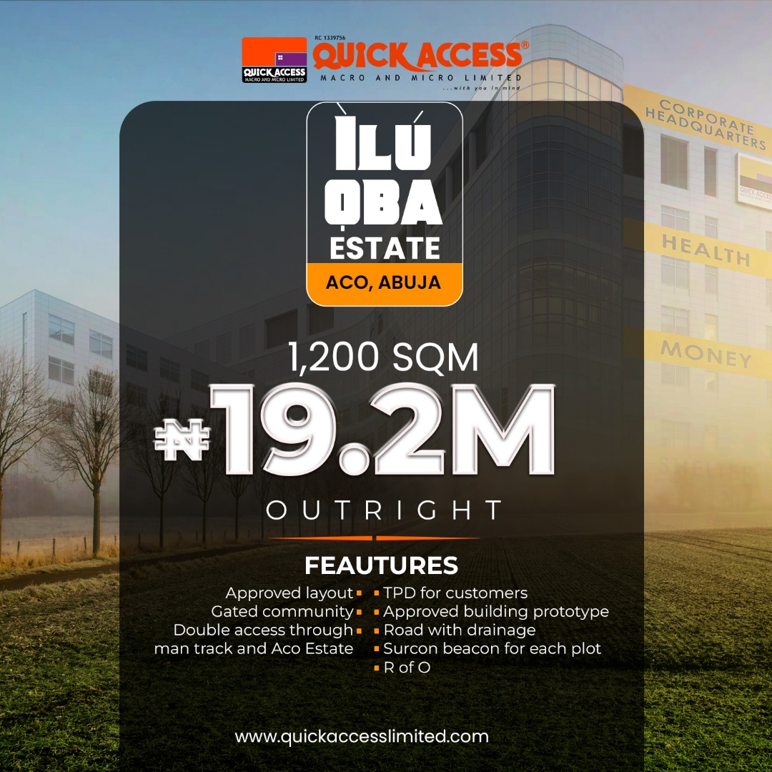 ILU OBA PLOT 60 (1200 SQM) OUTRIGHT 