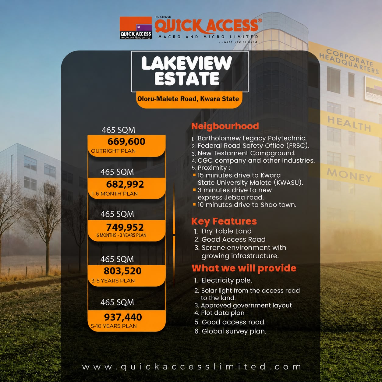 LakeView Estate PLOT 86 (OUTRIGHT)